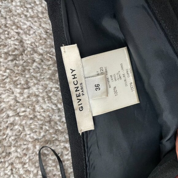 Givenchy Black Mini Skirt w/ Uneven Hem Size 36 Small - Picture 4 of 10